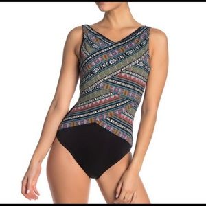 Miraclesuit swimsuit. Size 8, tag faded.